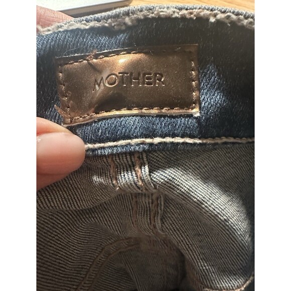 MOTHER The Insider Crop Step Chew In Dancing On Coals Jeans Size 25 - Picture 15 of 15